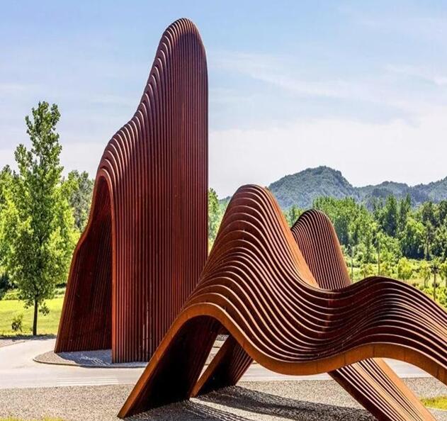 环翠锈钢板造型